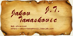 Jakov Tanasković vizit kartica